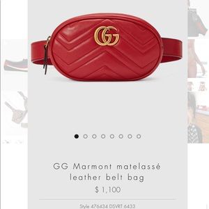 Gucci GG Marmont matelasse leather belt bag